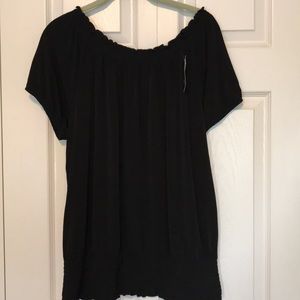 Inc. black shirt elastic band waist